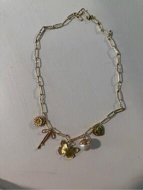 Gold Charm Link Necklace